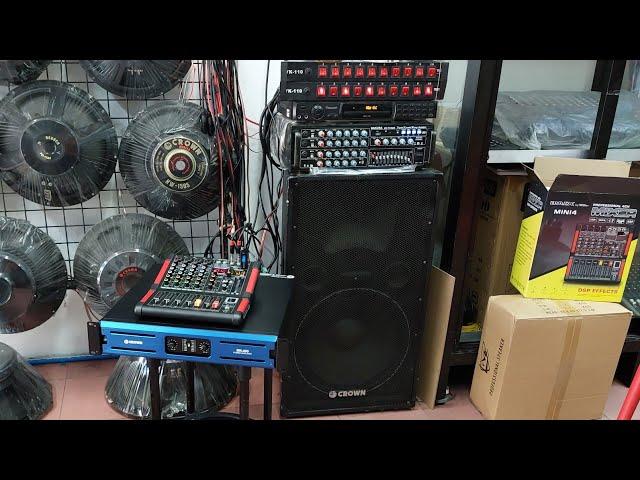 Buenamano: Crown Mk-400 power amp & Mini-4 mixer #kamelights #raonquiapo