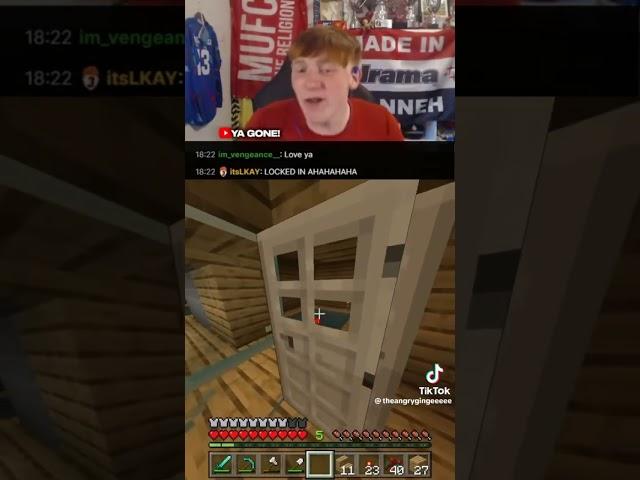 Angry ginger gets trapped