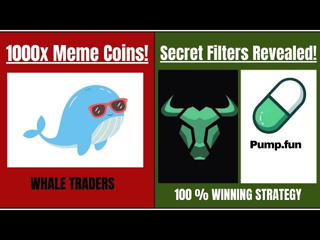 Whales' Secret Exposed: 1000x Meme Coins with Bullx & Pump.fun Filters!