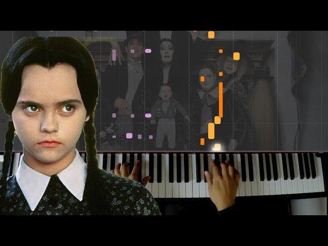 THE ADDAMS FAMILY THEME SONG - Piano Tutorial W/ Sheet Music