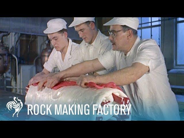 'London Rock' Making Candy Factory (1957) | British Pathé