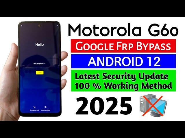 Motorola :- Moto G60 Gmail Frp Unlock (ANDROID 12) Without Pc 2025.