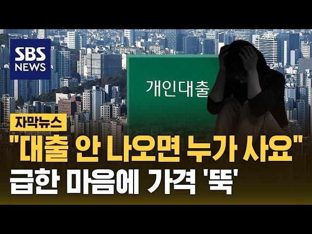 "대출 안 나오면 누가 사요"…급한 마음에 가격 '뚝' (자막뉴스) / SBS