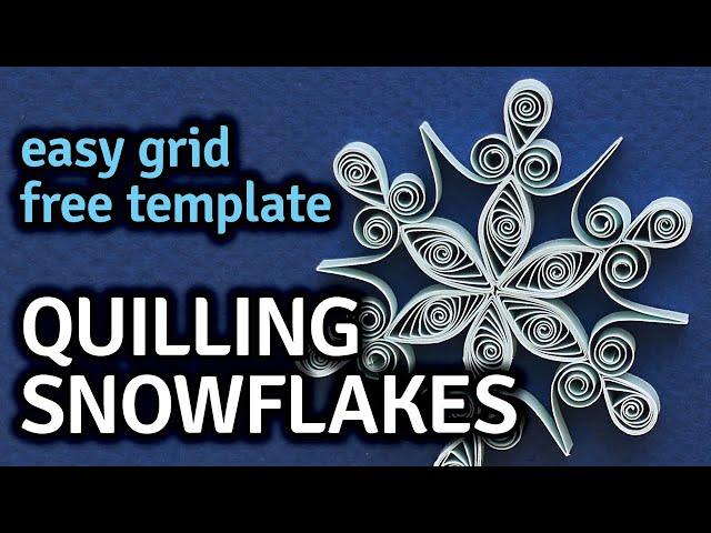 Quilling Snowflakes Christmas Card - Free Printable Pattern Template