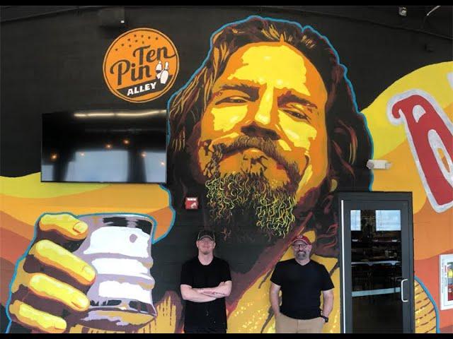 THE DUDE mural at Ten Pin Alley, Hilliard, Ohio