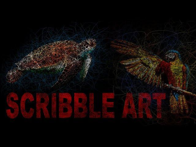 Scribble Sketch Art :  Photoshop Tutorial For Print On Demand