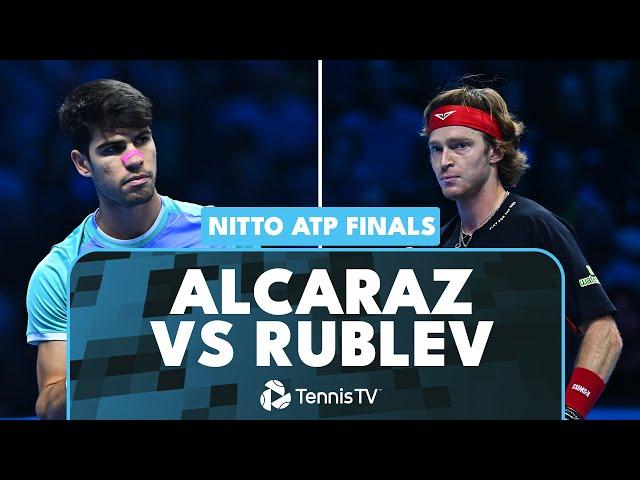 Carlos Alcaraz vs Andrey Rublev Entertaining Match Highlights | Nitto ATP Finals 2024