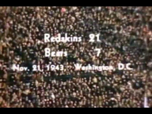 One Highlight From Bears/Redskins in 1943 (Color)