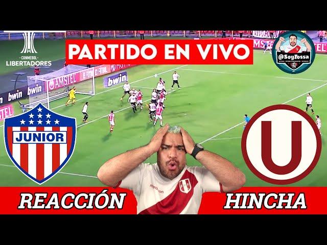 JUEGA EL PERU JUNIOR 1-1 UNIVERSITARIO EN VIVO - COPA LIBERTADORES 2024Reaccion Peruano