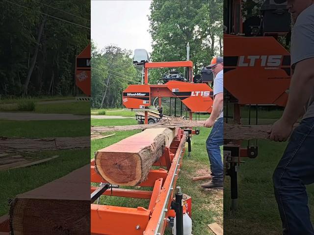 We honor our Fallen Heroes with Hope! Sawing Cedar to build a Hope Chest. Wood-Mizer LT15
