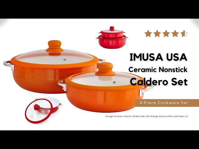 Imusa 4 Piece Caldero Set - Say Goodbye to Sticky Pans | Best Cookware Set of 2023