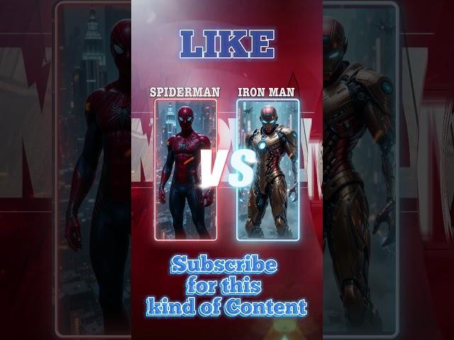 Spider-Man vs Iron Man  Who Wins? #trending #trendingshorts #marvel #ai #spiderman #ironman