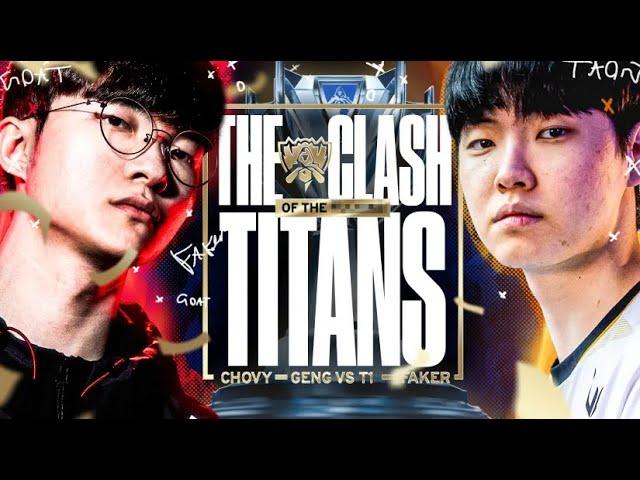 THE CLASH OF TITANS T1 VS GENG SEMIFINALS AT WORLDS 2024 - CAEDREL