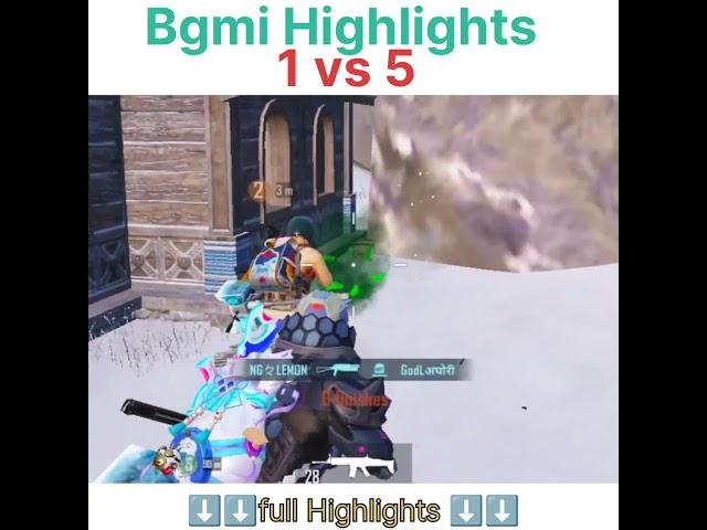 1vs 5 Bgmi Highlights #pubg #bgmihighlights #pubgmobile #mobilegame #gaming #bgmi @56