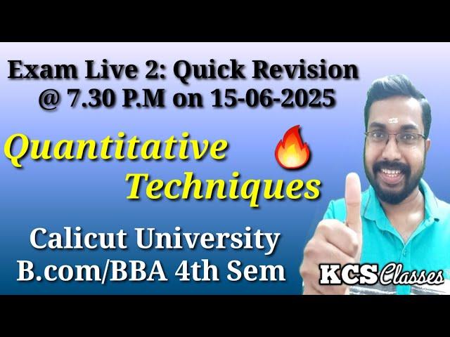 Exam-Related Live: QT| Calicut University B.com/BBA 4th Semester