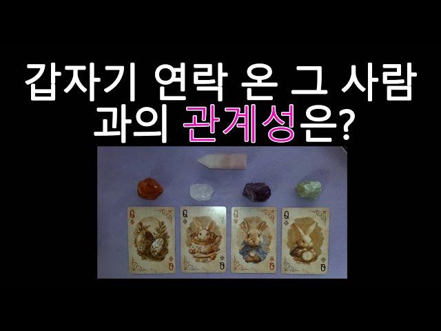 [타로/tarot] 갑자기 연락 온 그 사람과의 관계성은?