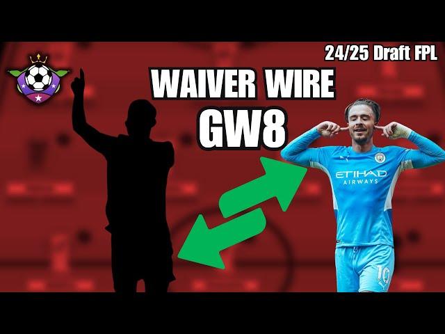 GW8 Best Waiver Picks for Draft FPL