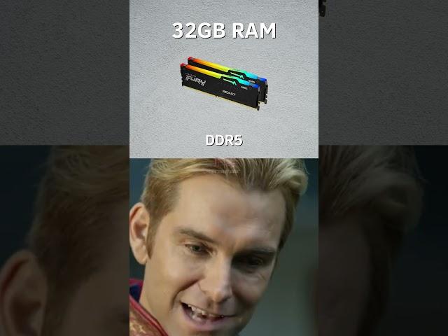 How much ram do you need in 2024? #pcmemes #4gbram #8gbram #16gbram #32gbram #64gbram #128gb #memes