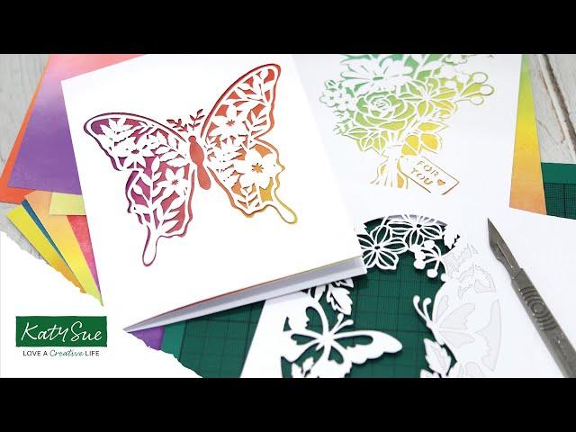 Make Paper Cut Greetings Cards With Adventures in Paper Cutting Blossoms & Butterflies Set