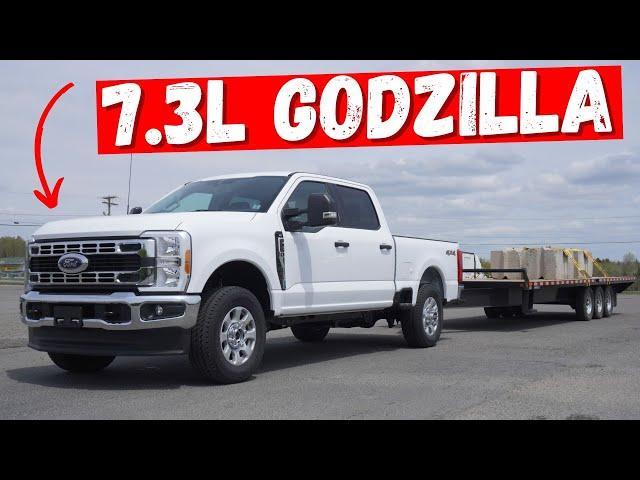 Ford F250 7.3L GODZILLA V8 Engine Towing Heavy (14,000lbs) | Do You NEED a DIESEL??