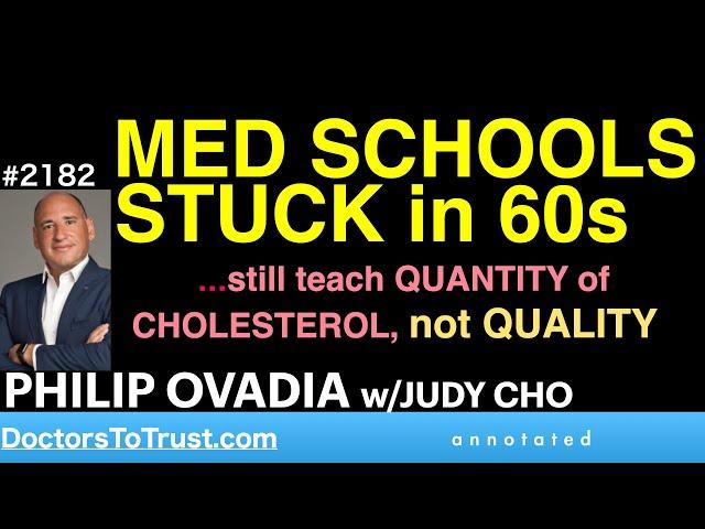 PHILIP OVADIA j1 |   MED SCHOOL STUCK IN60s…still teach QUANTITY of CHOLESTEROL, not QUALITY