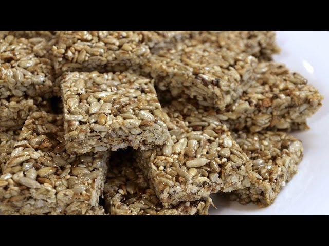 Gozinaki (Caramelized sunflower seeds fried in honey)  English subtitles