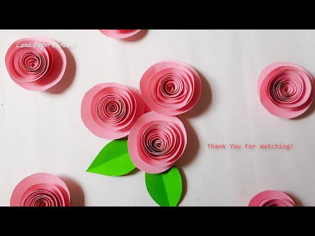 How To Make Easy Rose Paper Flower - Lana Paper Flowers