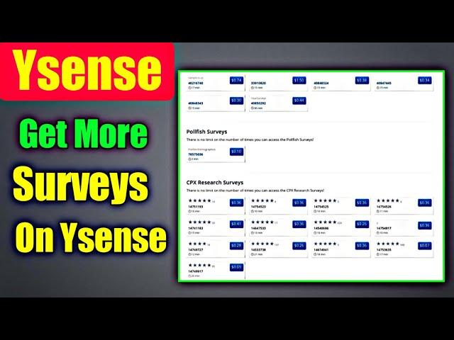 How to Get More Surveys On ySense(Surveys Tips!)