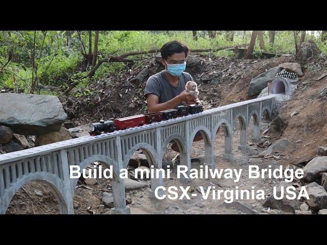 Build a mini cement Richmond VA Virginia CSX Railway Bridge Over James River