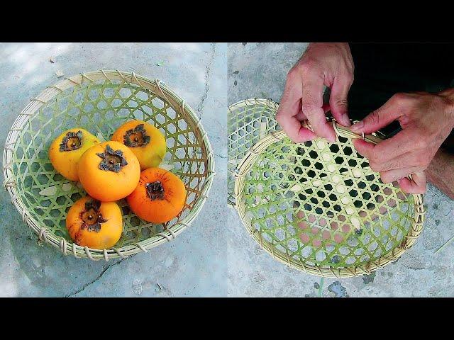 Crafting a Basket out of Bamboo Strips, design 27丨 Bamboo Woodworking Art