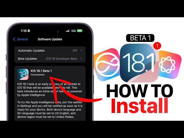 How To install iOS 18.1 Beta 1 and Device Support!