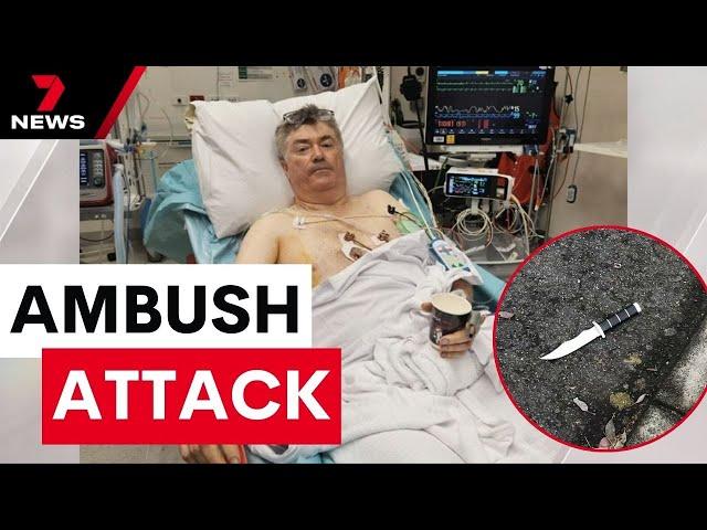 A test drive almost turns deadly.  A dad stabbed before turning the tables on his attacker | 7NEWS