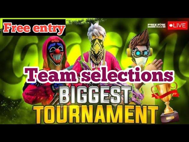 Free fire live giveaway- BR tournament squad selections-SSG TELUGU GAMING is live