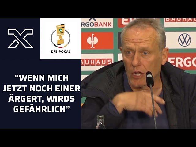 "Vorsicht!" Christian Streich reagiert auf "gefährliche" Frage | SC Freiburg - RB Leipzig 3:5 n.E.