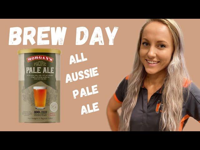 Home Brewing Brew Day. All Aussie Pale Ale home brew recipe. How to brew beer at home.