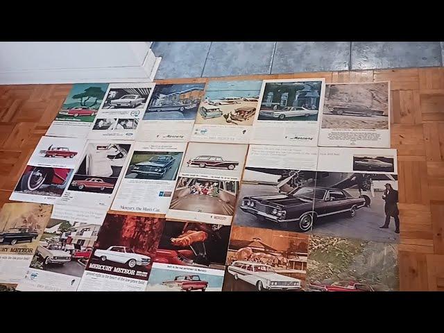 26 ORIGINAL MERCURY CAR ADS OF THE 60S FOR SALE