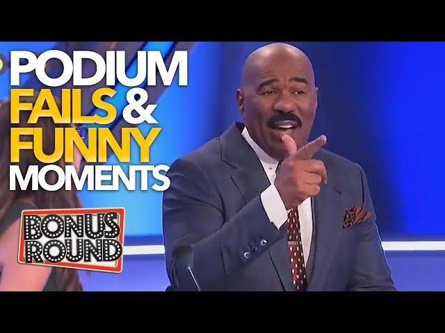 EPIC PODIUM Family Feud Fails & Funny Moments With Steve Harvey!