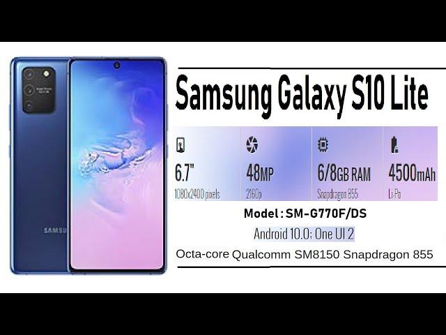 Samsung Galaxy S10 Lite SM-G770F/DS Global Full Specifications