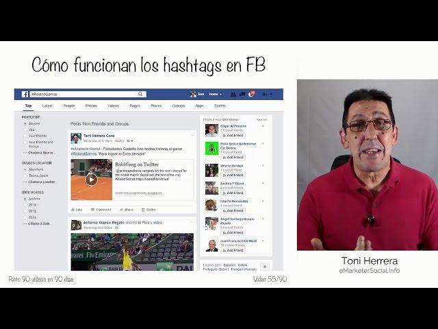 Uso del hashtag en facebook