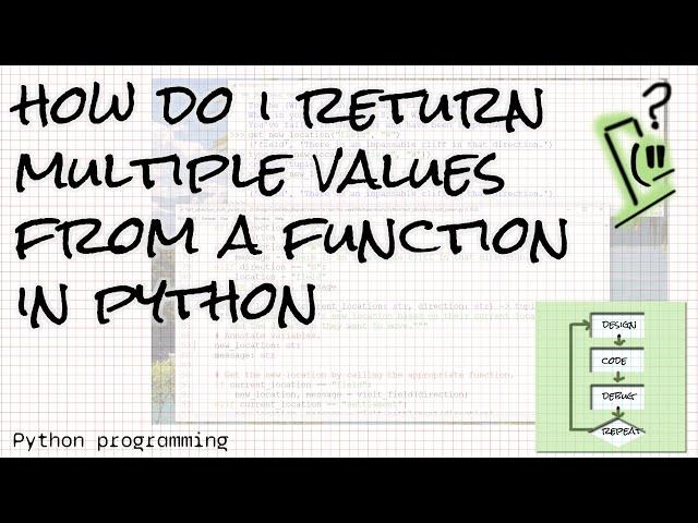 How to return multiple values from a function in Python