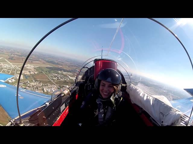 Talia from CTV London flies in the T-33 Mako Shark!