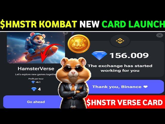 HAMSTER KOMBAT NEW HAMSTER VERSE NEW CARD LAUNCH ∆ HAMSTER KOMBAT LATEST NEW UPDATES