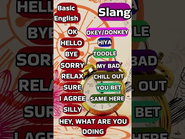 Basic English vs Slang English, Spoken English Vocabularyl PWC AXIOM EDUTECH #shorts
