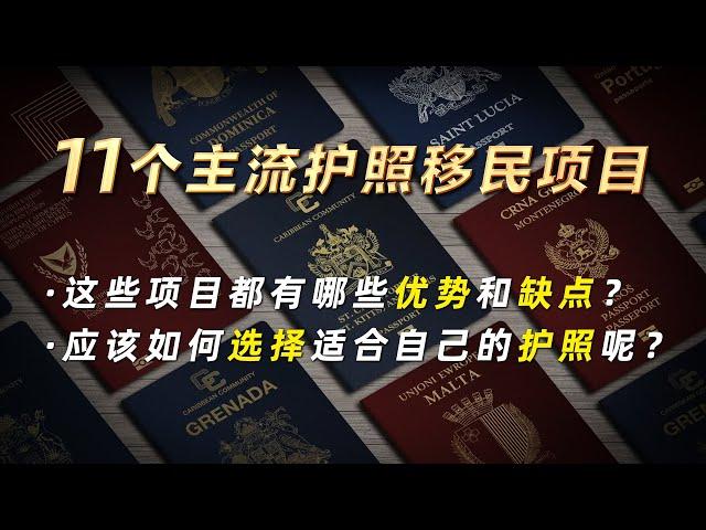 11个主流护照移民项目盘点！如何选择适合自己的海外护照呢？#小国护照    #投资入籍 #护照移民 #双重国籍 ##海外身份规划