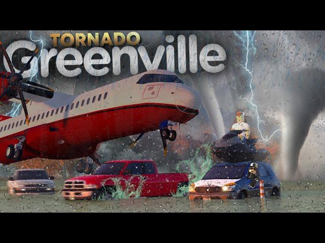 TORNADO DEVASTATES Island Vacation in Roblox Greenville! (PLANE, JETSKIS, & more!)