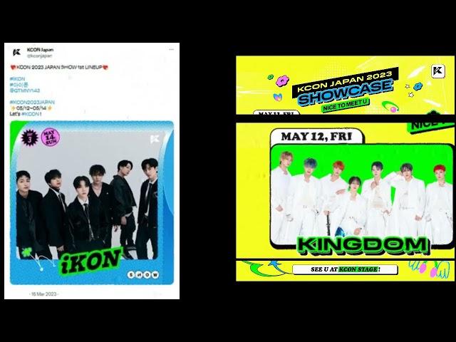 iKON [아이콘] dan KINGDOM [킹덤] menjadi lineup di KCON Jepang 2023