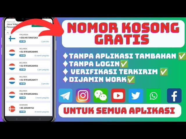 cara mendapatkan nomor kosong secara gratis untuk daftar aplikasi telegram | nokos gratis