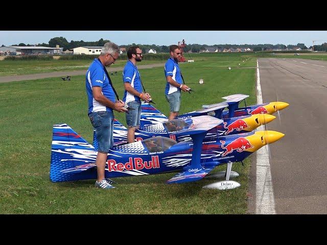 AWESOME DISPLAY OF THE RED BULL AEROBATIC TEAM