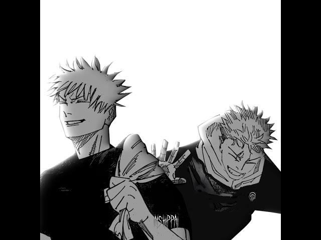 Itadori yuuji pats gojo on his back  jujutsu kaisen manga animation