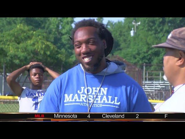 Phillip Sims settes into his new role at head coach at John Marshall High School